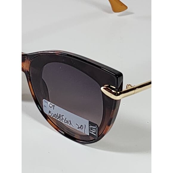 FGX Foster Grant Full Cat Eye Brown Tortoise Shell & Gold Sunglasses 52068FGX201 - Picture 8 of 11